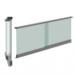 MECHANISM FOR SLIDING GLASS WITH BRUSHES SET / ANODIZED